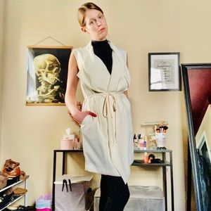 Express white trench dress